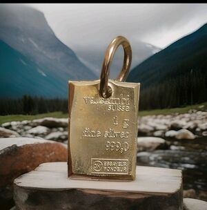 🔥🌟 Valcambi Suisse 1g .999 Fine Silver Pendant Bar /Charm - New - Rare Find